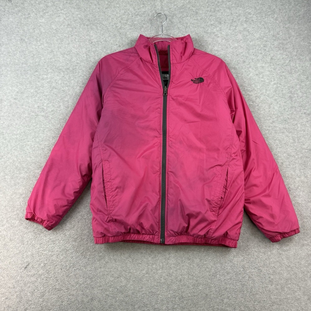 North Face‎ Puffer Jacket Girls XL (18) Pink Purple Windbreaker Insulated COAT